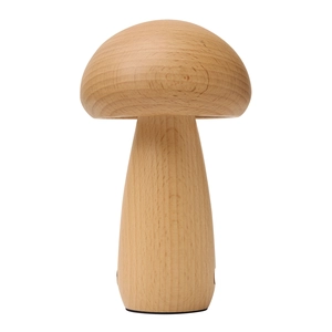 Lampe de table LED en bois forme champignon personnalisable