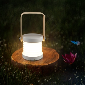 Lampe LED multifonctionnelle avec poignée en bambou personnalisable
