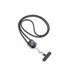Lanière avec support pour smartphone inclus, câble USB-C et divers adaptateurs en ABS recyclé et TPE recyclé personnalisable
