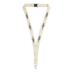 Lanyard en coton biologique 350g,m2 personnalisable