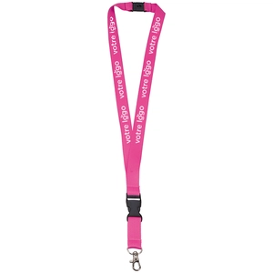 Lanyard en polyester avec séparateur plastique personnalisable