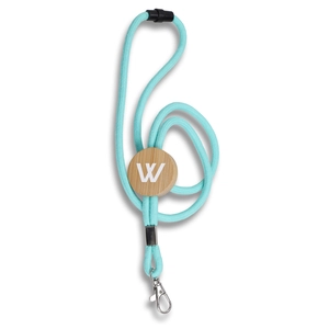 Lanyard tubulaire en coton et bambou avec attache sécurité en PLA personnalisable