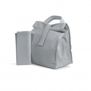 Lunch bag isotherme en coton avec serviette et couverts personnalisable