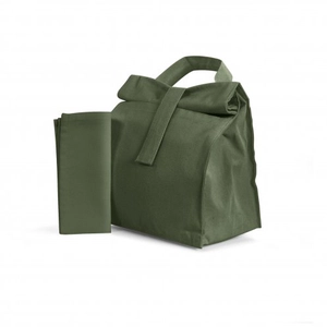 Lunch bag isotherme en coton avec serviette et couverts personnalisable