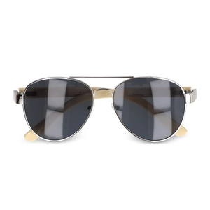 Lunettes de soleil aviateur avec branches en bambou personnalisable