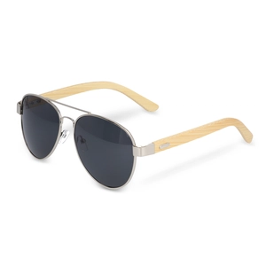Lunettes de soleil aviateur avec branches en bambou personnalisable