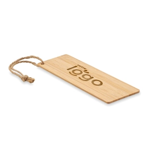 Marque page en bambou avec cordon en jute personnalisable