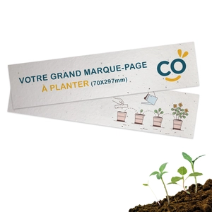 Marque pages ensemencé 250g - moyen format 70 x 297 mm personnalisable