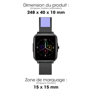 Montre connectée Bluetooth avec un écran tactile de 1,85