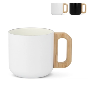 Mug 330ml en céramique et bambou - look design personnalisable