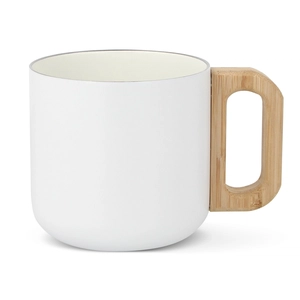 Mug 330ml en céramique et bambou - look design personnalisable