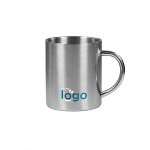 Mug 350ml - tasse argent en acier inoxydable personnalisable