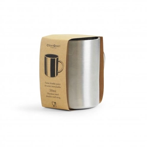 Mug 350ml - tasse argent en acier inoxydable personnalisable