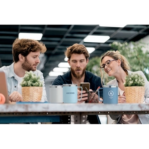 Mug à double paroi avec intérieur en acier inoxydable recyclé personnalisable