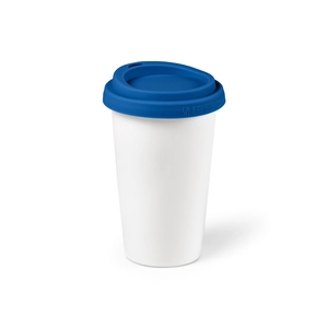 Mug en céramique 300 ml avec couvercle silicone - Tasse de voyage personnalisable