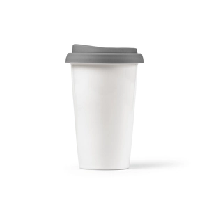 Mug en céramique 300 ml avec couvercle silicone - Tasse de voyage personnalisable