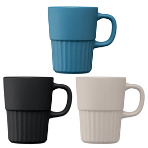 Mug en céramique avec finition mate et relief cannelé – 445 ml personnalisable