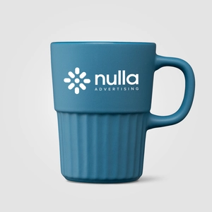 Mug en céramique avec finition mate et relief cannelé – 445 ml personnalisable