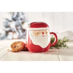 Mug en céramique Père Noël avec son couvercle personnalisable