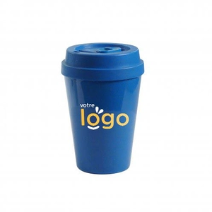 Mug étanche 300 ml DRINKSAF - double paroi en biocomposite personnalisable