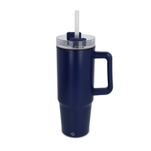 Mug isotherme avec poignée et paille 800ml personnalisable