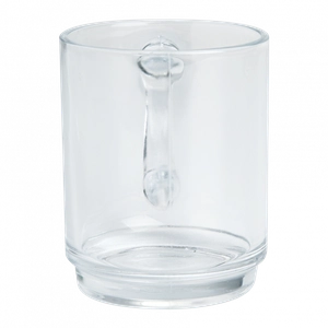 Mug transparent 260 ml Made In France - verre trempé personnalisable