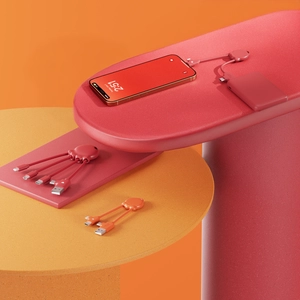 Multicâble OCTOMINI en plastique recyclé - USB-C personnalisable
