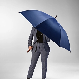 Parapluie de golf 146 cm avec toile en RPET et baleine en fibre de verre - poignée bois personnalisable