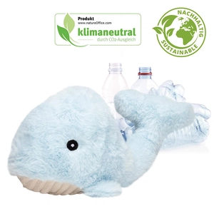 Peluche baleine en RPET - convient aux enfants personnalisable