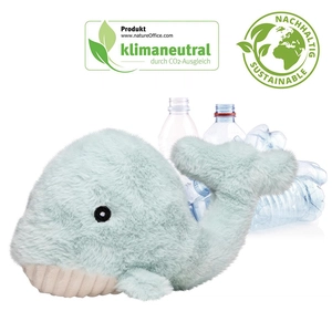 Peluche baleine en RPET - convient aux enfants personnalisable