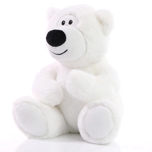 Peluche Ours blanche 100% RPET - yeux et nez brodés personnalisable