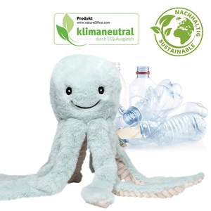 Peluche pieuvre en RPET - convient aux enfants personnalisable