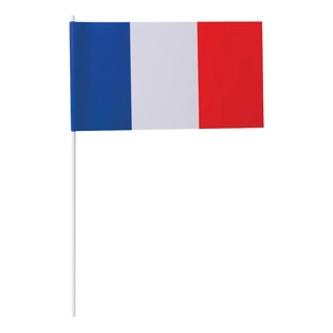 Petit drapeau France en papier glacé 150g/m2 personnalisable