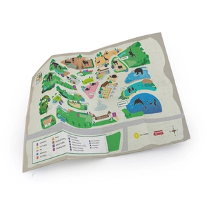 Plan touristique en papier de graines 120gr Format A3 - zéro déchet personnalisable