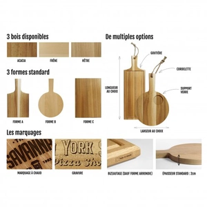 Planche à découper ronde sur-mesure - fabrication Europe personnalisable