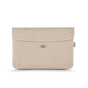 Pochette porte ordinateur ou porte documents en chanvre - label GOTS personnalisable