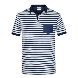 Polo rayé homme 100% coton Bio personnalisable