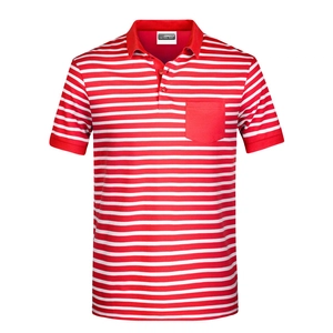 Polo rayé homme 100% coton Bio personnalisable