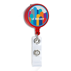 Porte badge extensible et rétractable - avec clip de ceinture au dos personnalisable