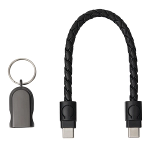 Porte-clés avec câble pour recharger smartphones personnalisable