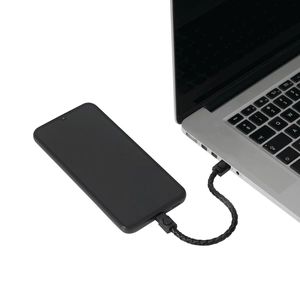 Porte-clés avec câble pour recharger smartphones personnalisable