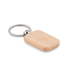 Porte clés en bois forme rectangulaire personnalisable