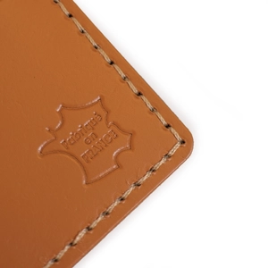Porte-étiquette bagage cuir régénéré - made in France personnalisable
