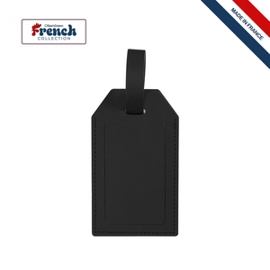 Porte-étiquette bagage en cuir régénéré - made in France personnalisable