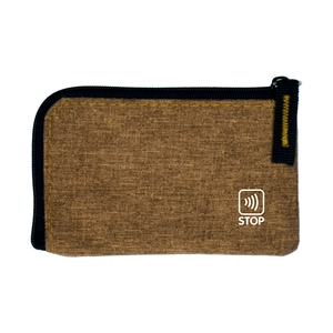 Porte monnaie anti RFID en polyester-lin personnalisable