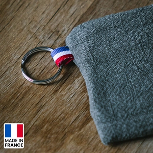 Porte monnaie POL & ROSA fabriqué en France - avec anneau porte clés personnalisable