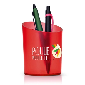 Pot à crayons, coloris transparent personnalisable