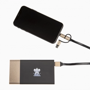 Powerbank bi-matière 5000 mAh avec logo lumineux personnalisable