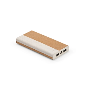 Powerbank en liège et paille de blé - batterie nomade 10 000 mAh personnalisable