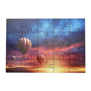 Puzzle rectangle en bois made in France - 20x14 cm personnalisable